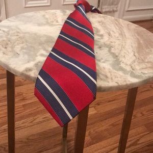 Red and blue necktie